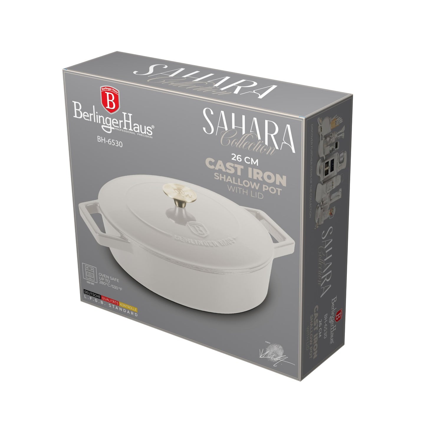 Berlinger Haus 26cm Cast Iron Shallow Pot – Sahara