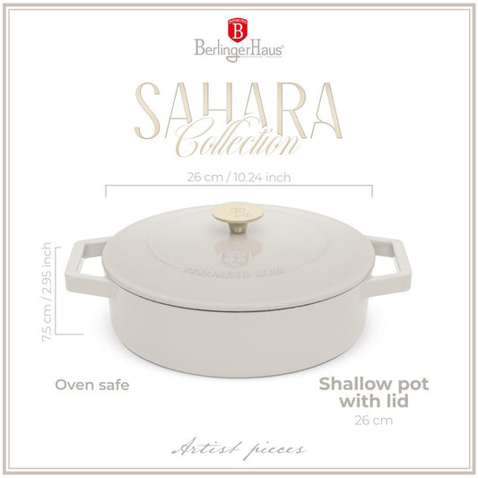Berlinger Haus 26cm Cast Iron Shallow Pot – Sahara