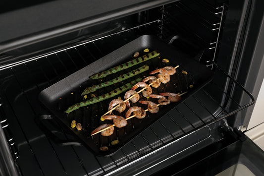 Berlinger Haus 33cm Cast Iron Rectangle Grill Plate - Matte Black