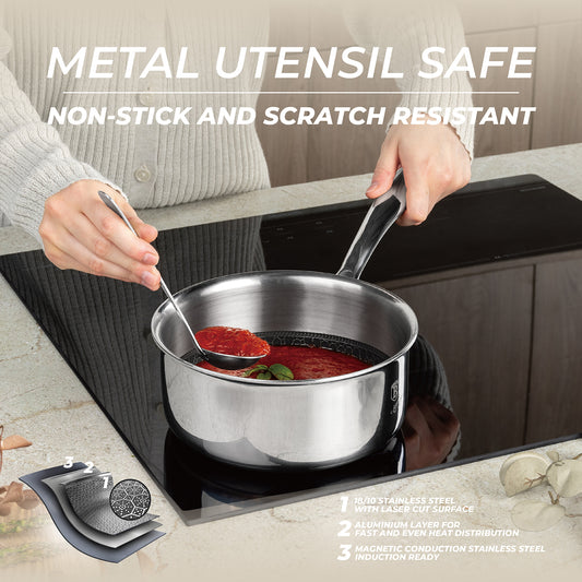 Berlinger Haus 18cm 18/10 Stainless Steel Sauce Pan - Eternal Collection