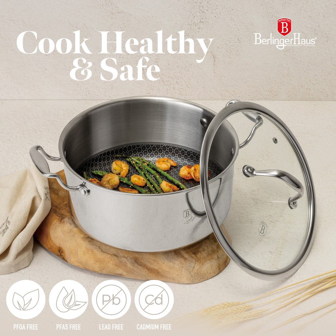 Berlinger Haus 24cm 18/10 Stainless Steel Casserole - Eternal Collection