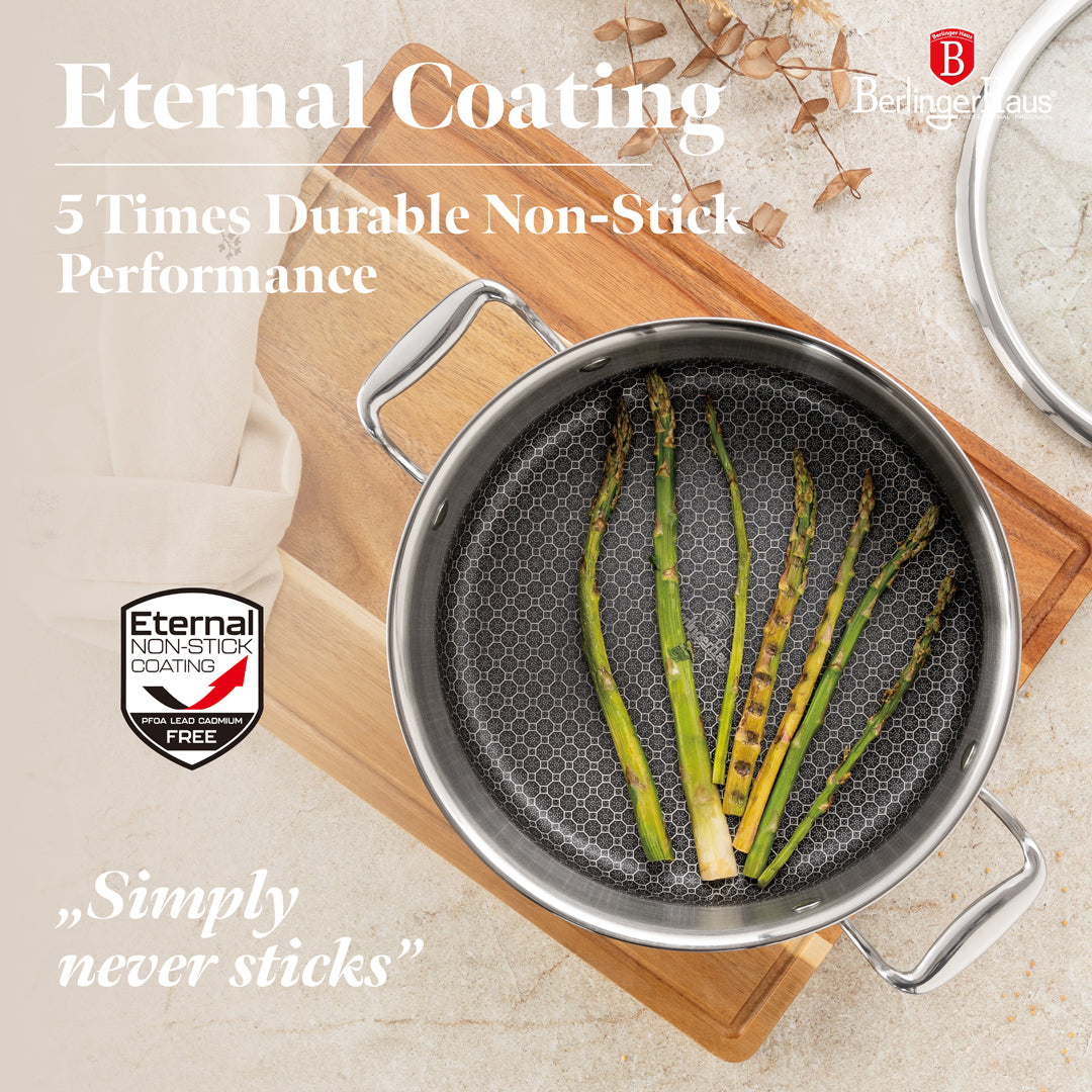 Berlinger Haus 24cm 18/10 Stainless Steel Casserole - Eternal Collection