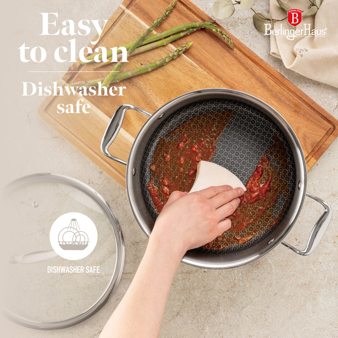 Berlinger Haus 24cm 18/10 Stainless Steel Casserole - Eternal Collection