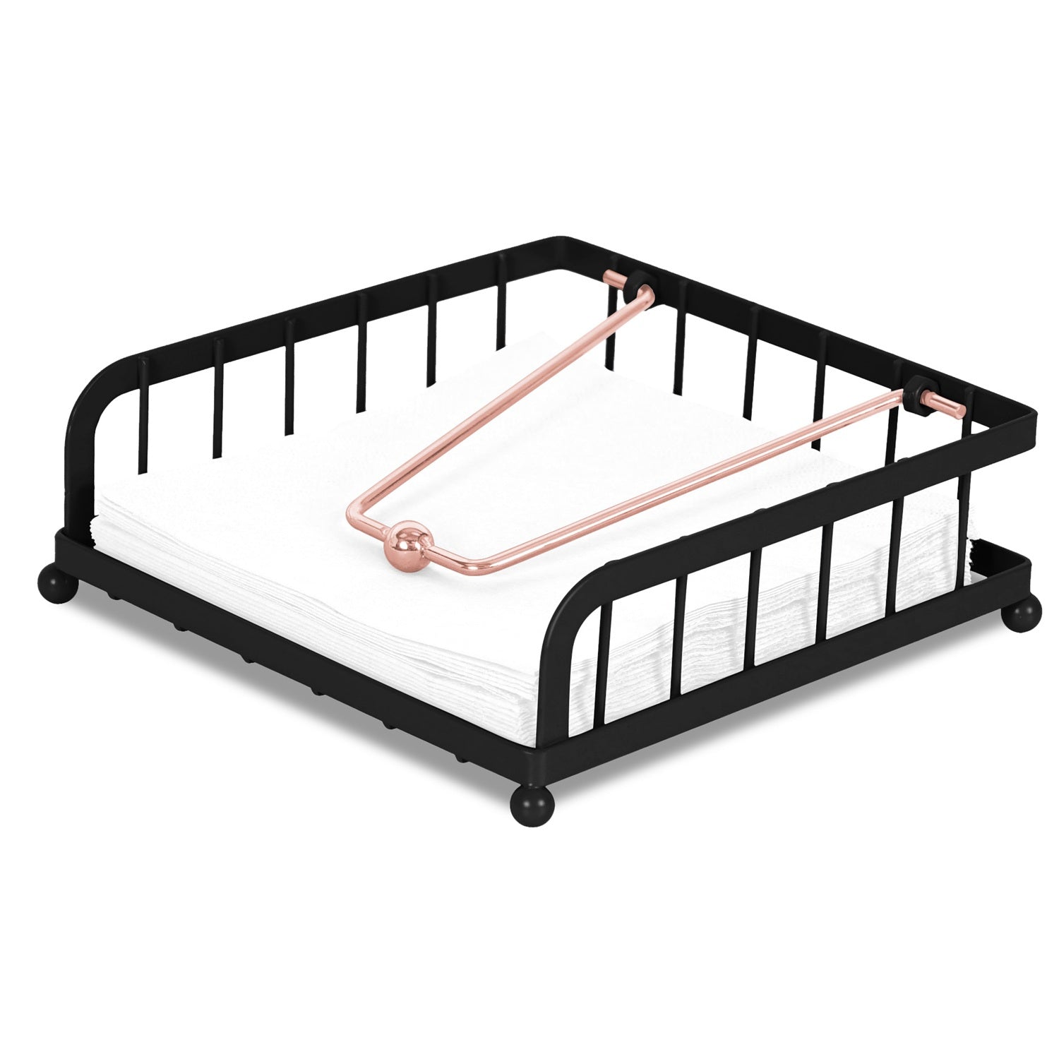 Berlinger Haus Premium Iron Napkin Holder - Black Rose Line