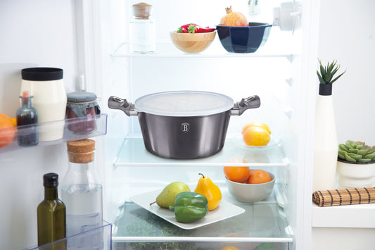Berlinger Haus 28cm Marble Coating Casserole with Lid - Carbon Pro Edition