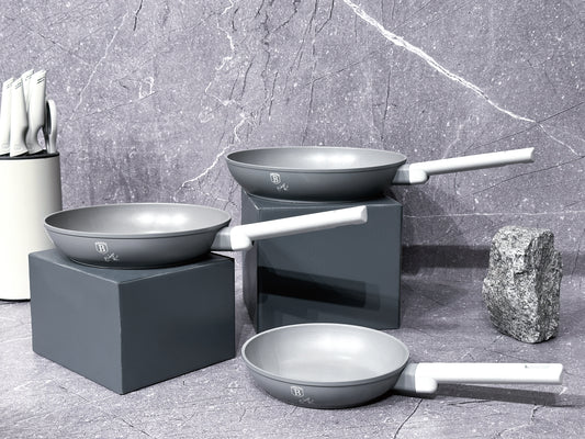 Berlinger Haus 3-Piece Marble Coating Frypan Set - Aspen Collection