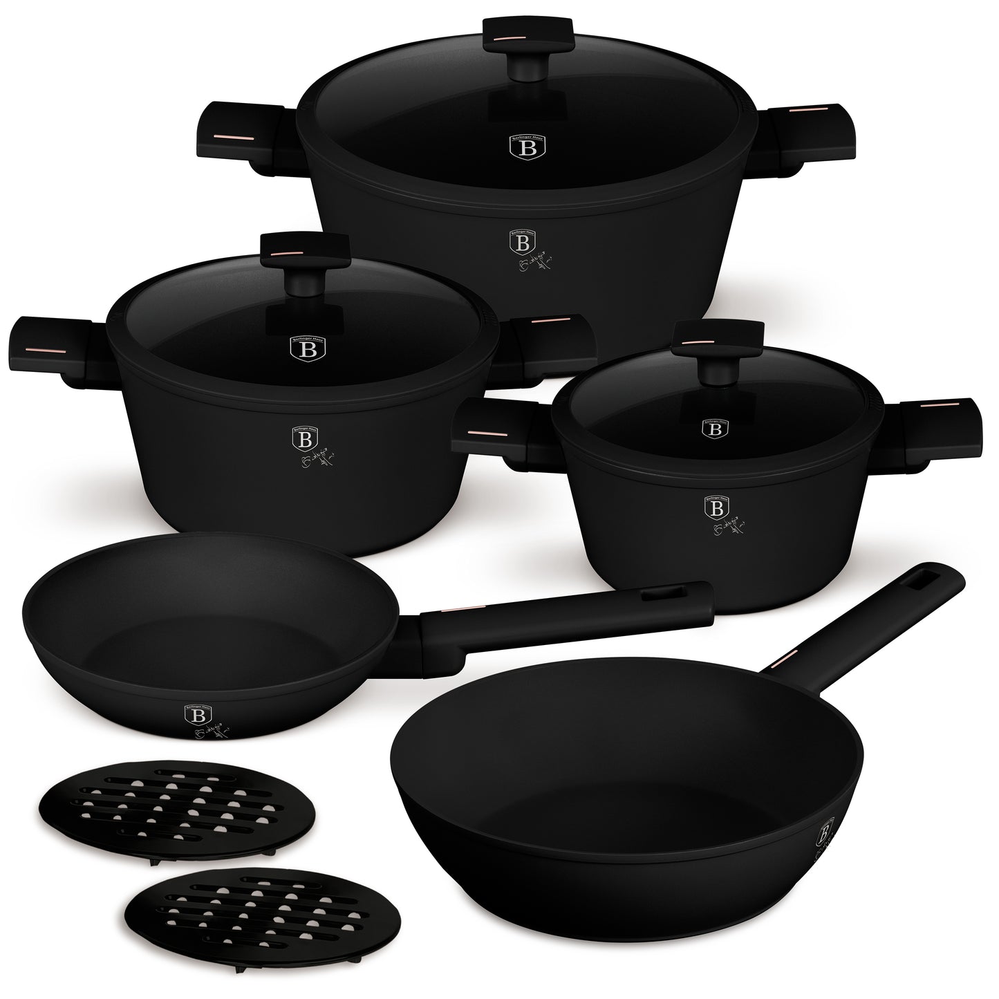 Berlinger Haus 10-Piece Marble Coating Non-Stick Cookware Set - Monaco