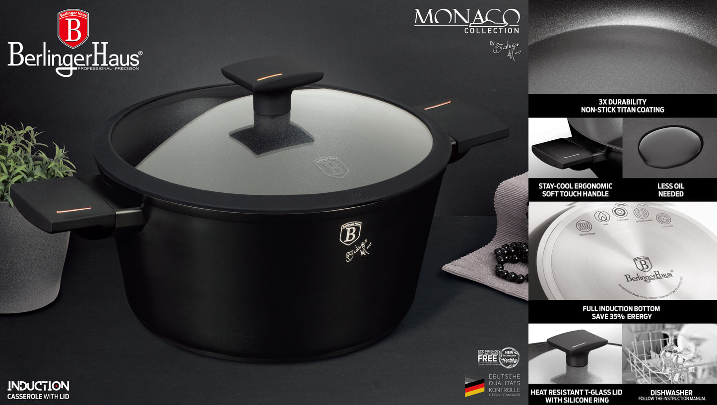 Berlinger Haus 28cm Marble Coating Non-Stick Casserole - Monaco