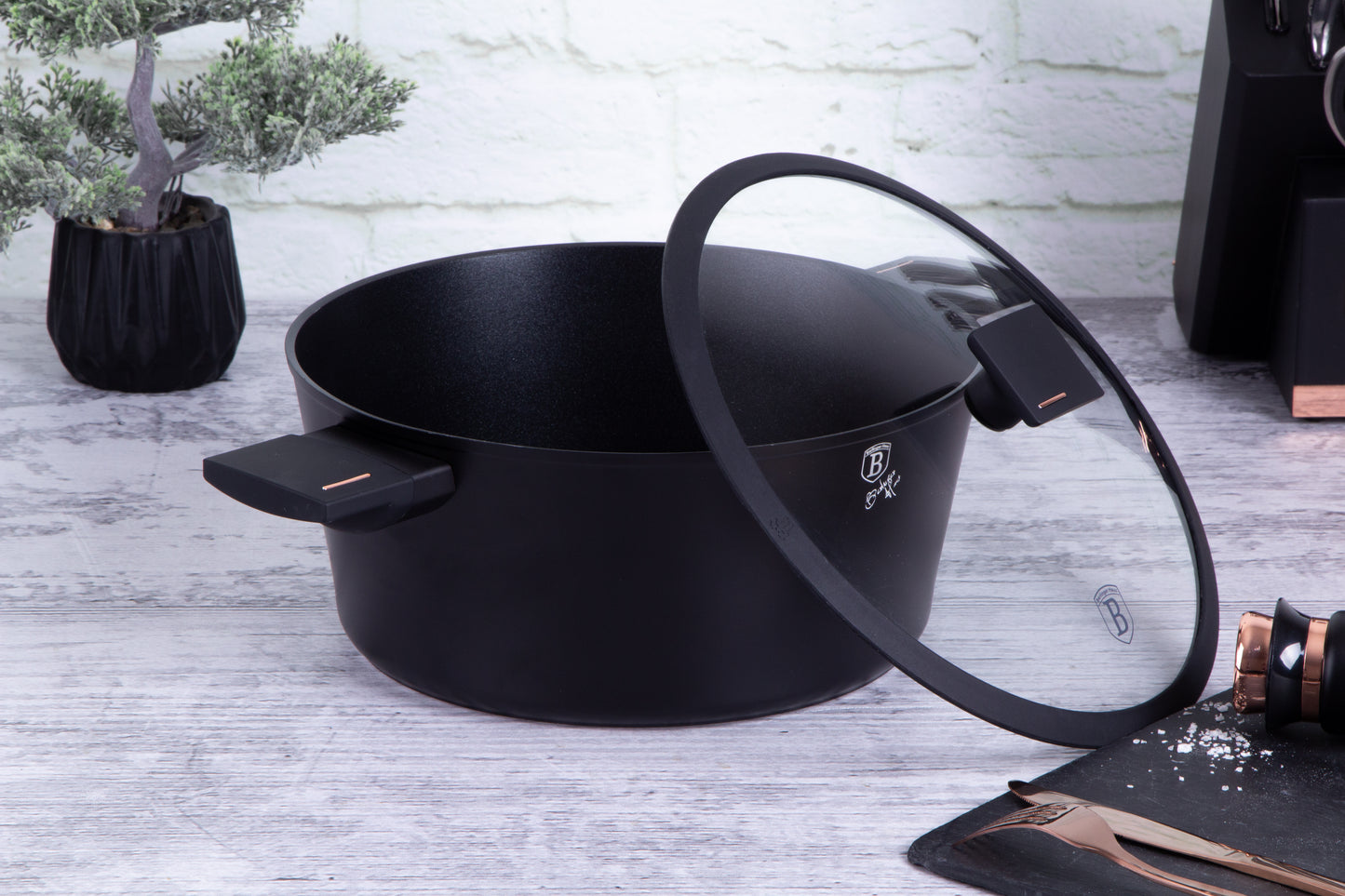 Berlinger Haus 28cm Marble Coating Non-Stick Casserole - Monaco