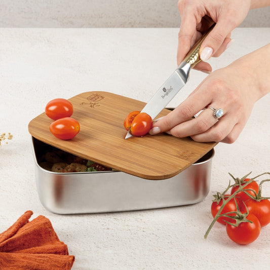 Berlinger Haus 1500ml Lunch Box with Bamboo Lid - Stainless Steel