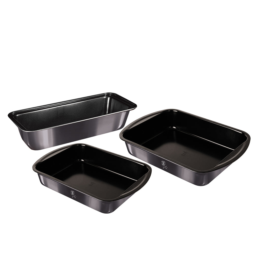 Berlinger Haus 3-Piece Titan Coating Non-Stick Baking Form Set - Carbon Pro