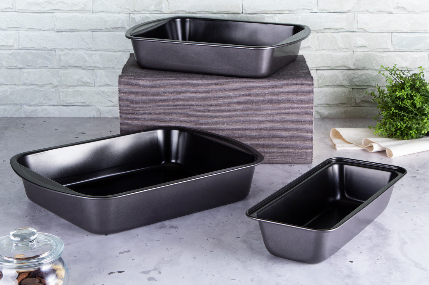Berlinger Haus 3-Piece Titan Coating Non-Stick Baking Form Set - Carbon Pro