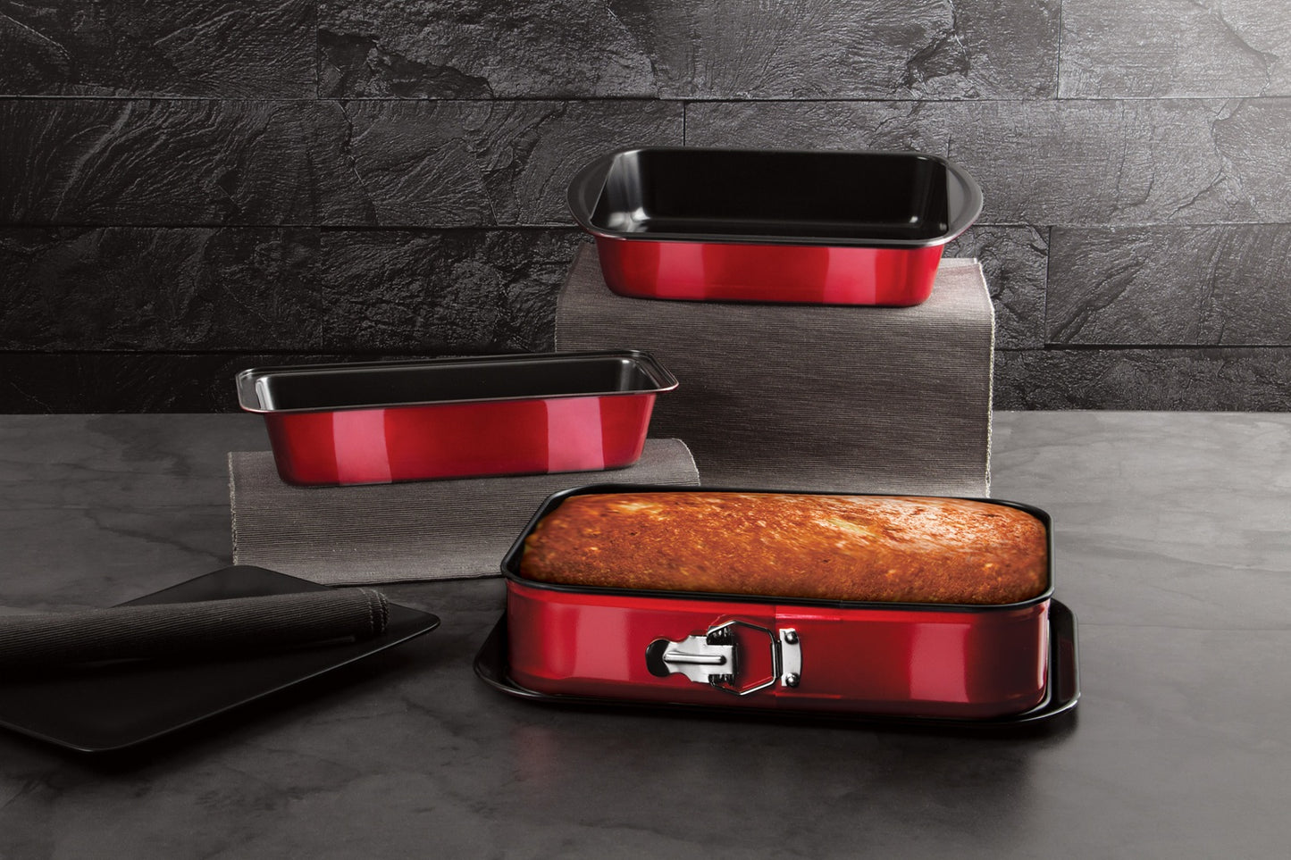 Berlinger Haus 3-Piece Titan Coating Non-stick Baking Form Set - Burgundy Metallic