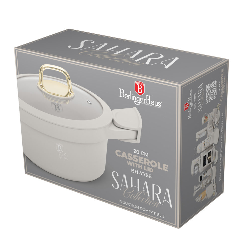 Berlinger Haus 20cm Titan Pro Non-Stick Coating Oven Safe Casserole – Sahara