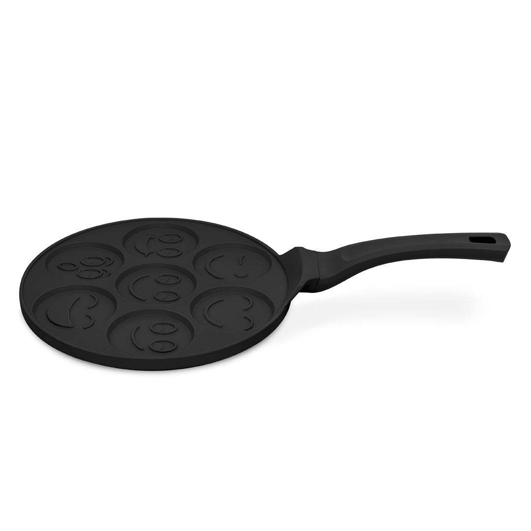 Berlinger Haus 26cm 7 hole Emoji Pancake Pan - Black Rose