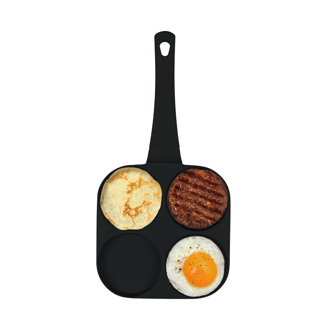 Berlinger Haus 20cm 4 hole Pancake Hamburger Pan - Black Rose