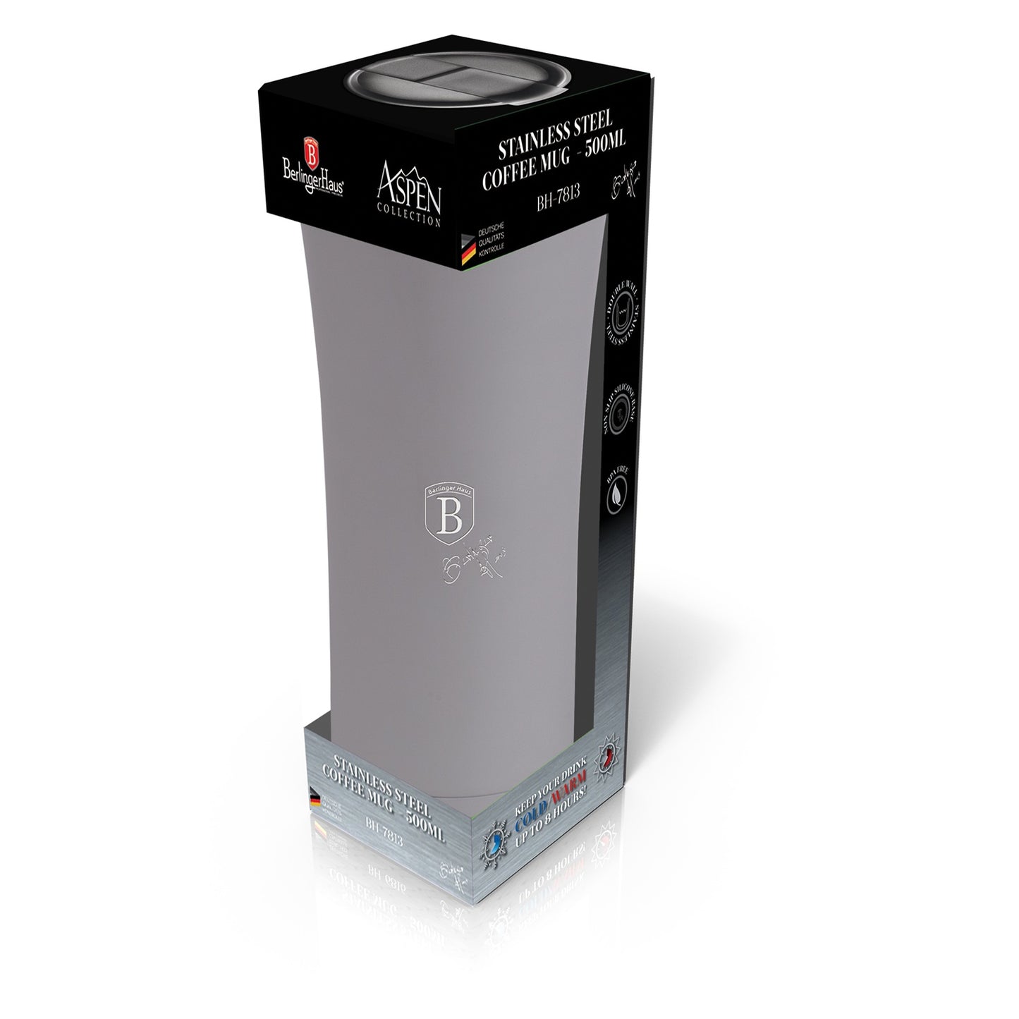 Berlinger Haus 500ml Thick-Walled Travel Coffee Mug - Aspen