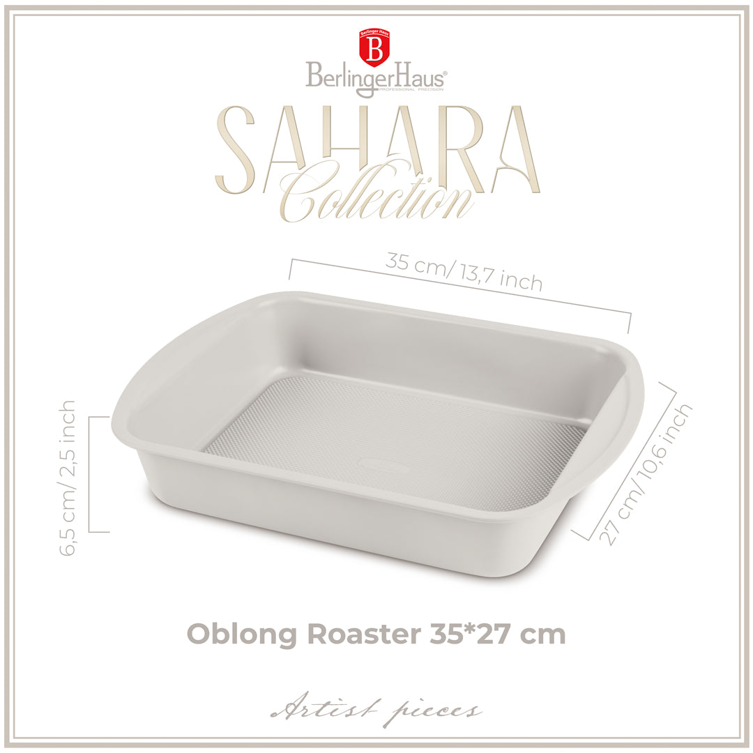 Berlinger Haus 35cm Titan Pro Non-Stick Coating Oblong Roaster - Sahara