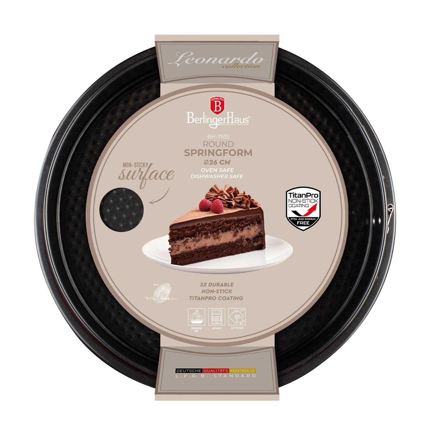Berlinger Haus 26cm Titan Pro Non-Stick Coating Round Springform Pan – Leonardo