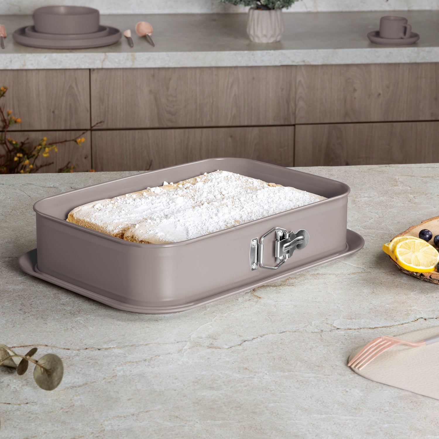 Berlinger Haus 39cm Titan Pro Non-Stick Coating Rectangle Springform – Taupe