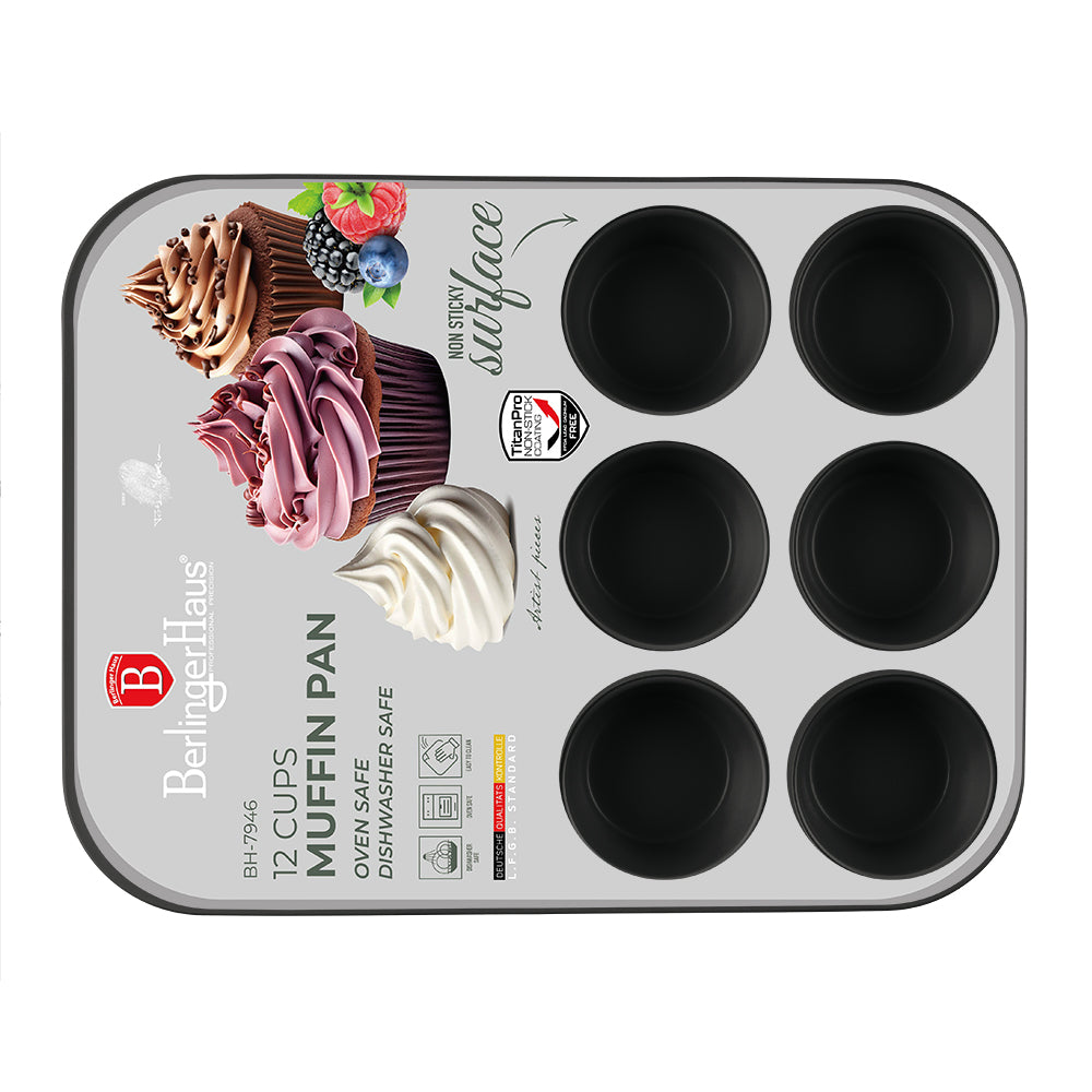 Berlinger Haus 12-Cup Titan Pro Non-Stick Coating Muffin Pan – Matt Green
