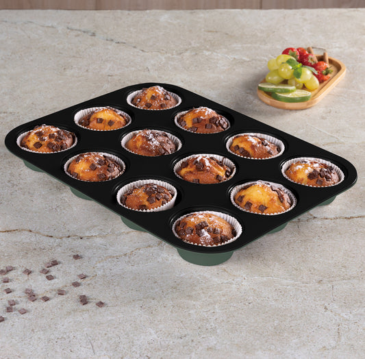 Berlinger Haus 12-Cup Titan Pro Non-Stick Coating Muffin Pan – Matt Green