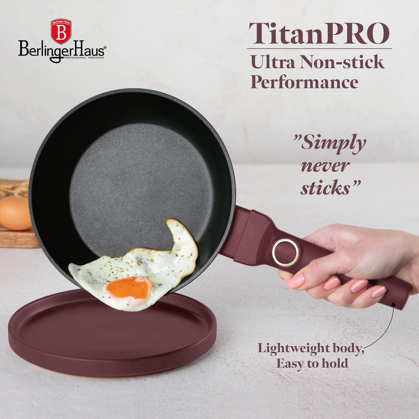 Berlinger Haus 24cm Non Stick Titan Pro Coating Fry Pan - Leonardo