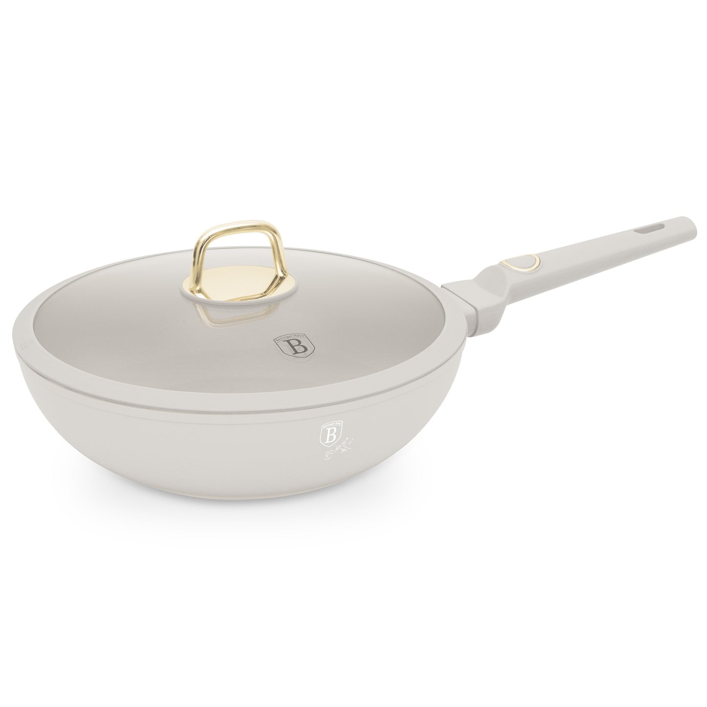 Berlinger Haus 28cm Titan Pro Non-Stick Coating Wok with Lid - Sahara