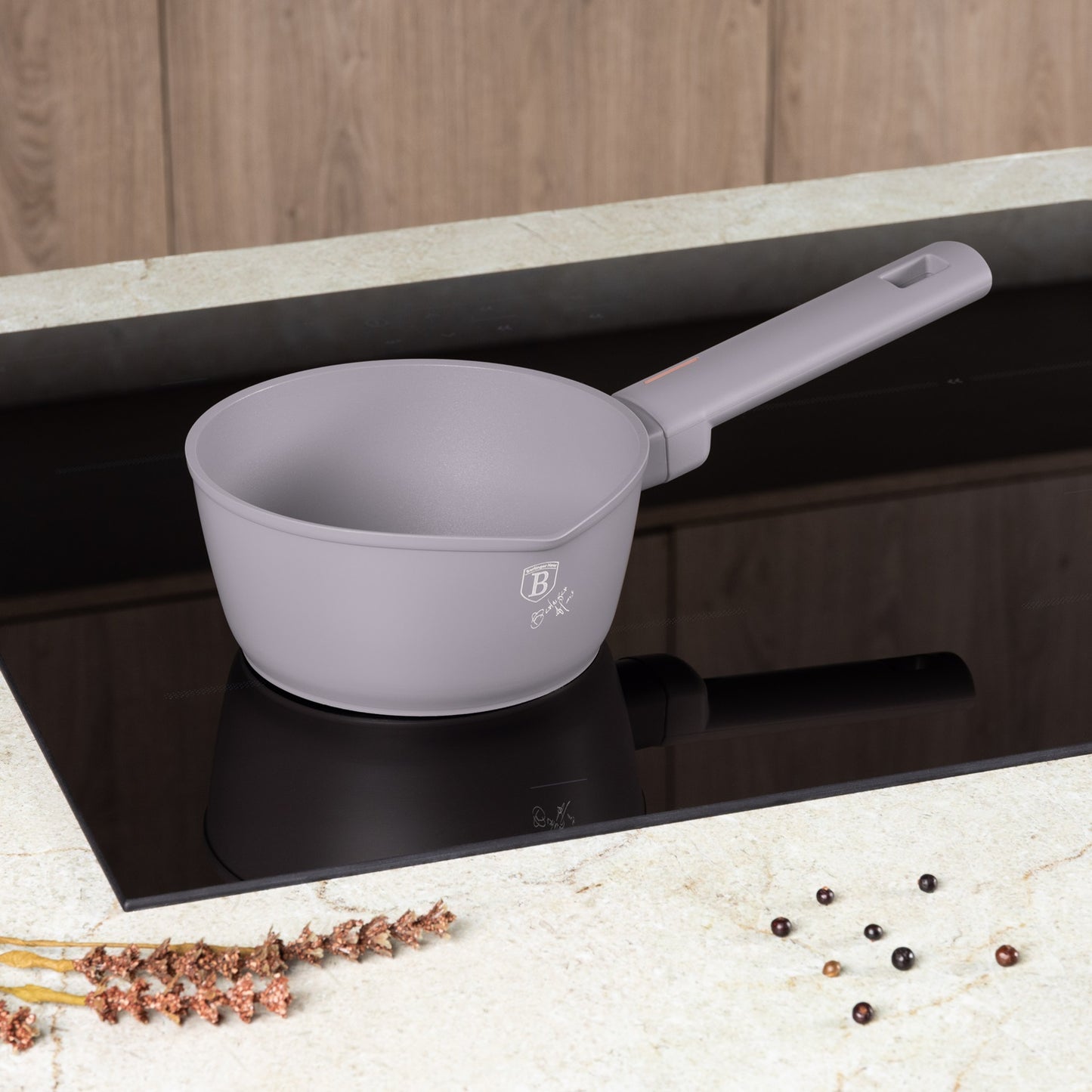 Berlinger Haus 16cm Non Stick Titan Pro Coating Sauce Pan - Taupe