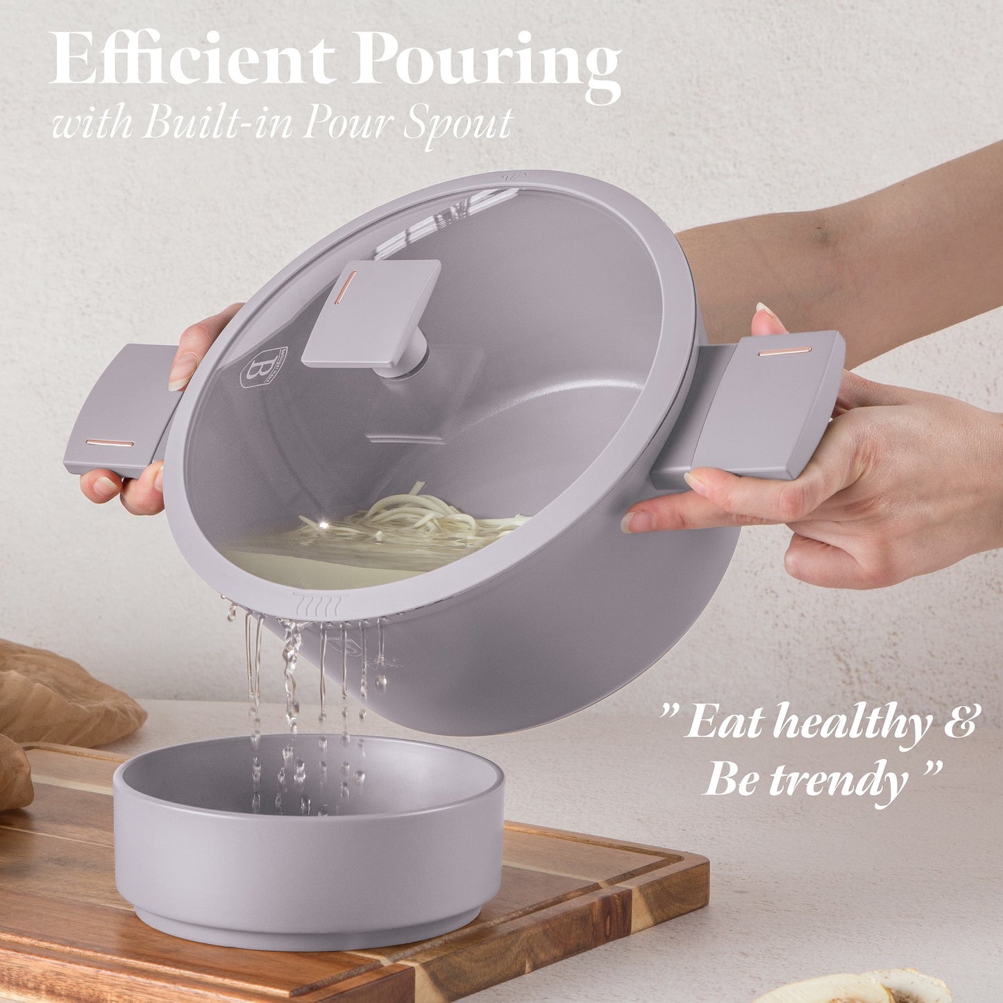 Berlinger Haus 24cm Non Stick Titan Pro Coating Casserole - Taupe