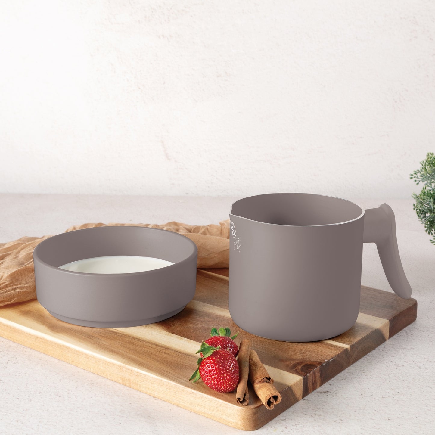 Berlinger Haus 1.2L Titan Pro Non-Stick Coating Milk Pot - Taupe