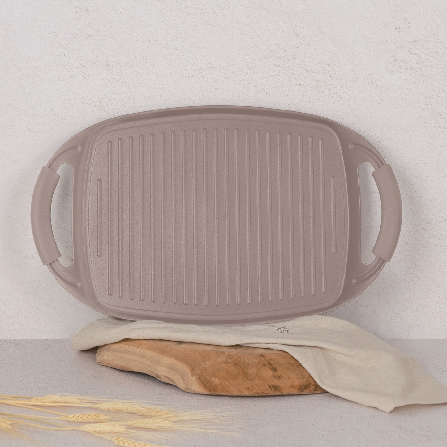 Berlinger Haus 47cm Titan Pro Non-Stick Coating Grill Plate - Taupe