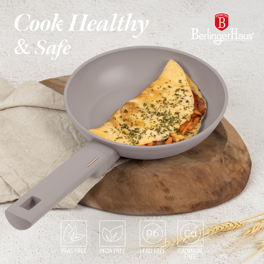 Berlinger Haus 10-Piece Non-Stick Titan Pro Coating Cookware Set - Taupe