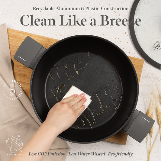 Berlinger Haus 28cm Titan Pro Non-Stick Coating Shallow Pot - Anthracite