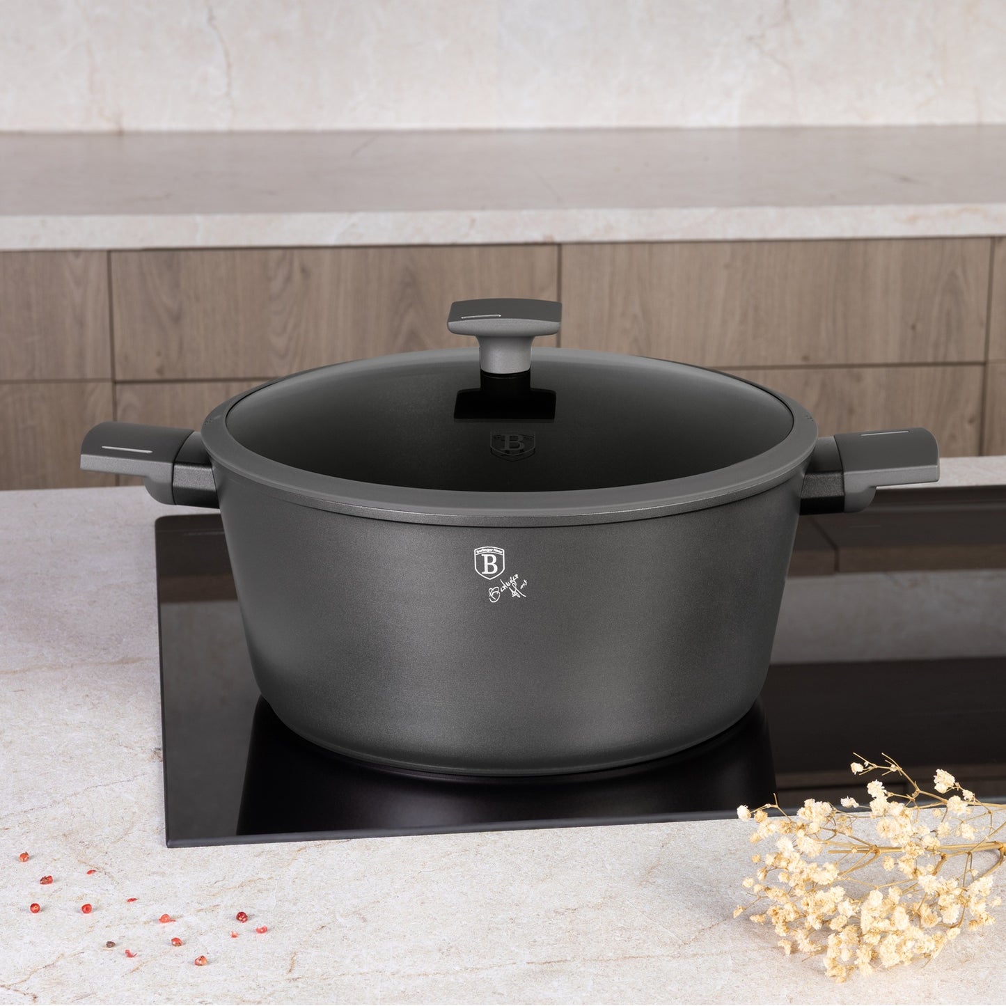 Berlinger Haus 30cm Titan Pro Non-Stick Coating Casserole – Anthracite