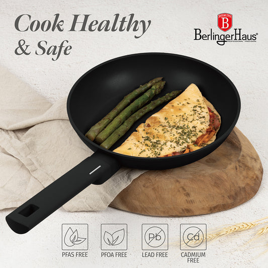 Berlinger Haus 24cm Titan Pro Non-Stick Coating Frypan – Matte Black