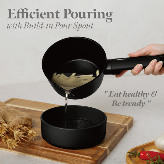 Berlinger Haus 16cm Titan Pro Non-Stick Coating Saucepan – Matte Black