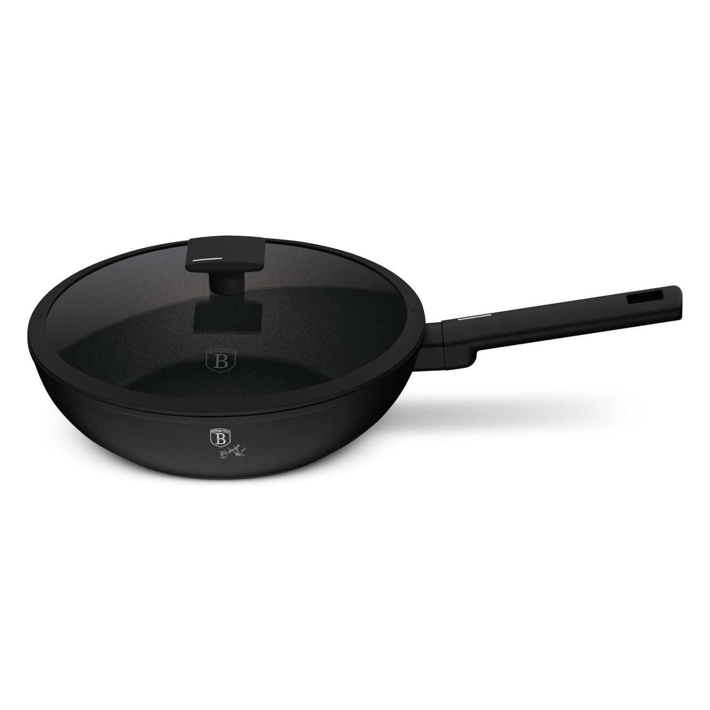 Berlinger Haus 28cm Titan Pro Non-Stick Wok with Lid - Matte Black