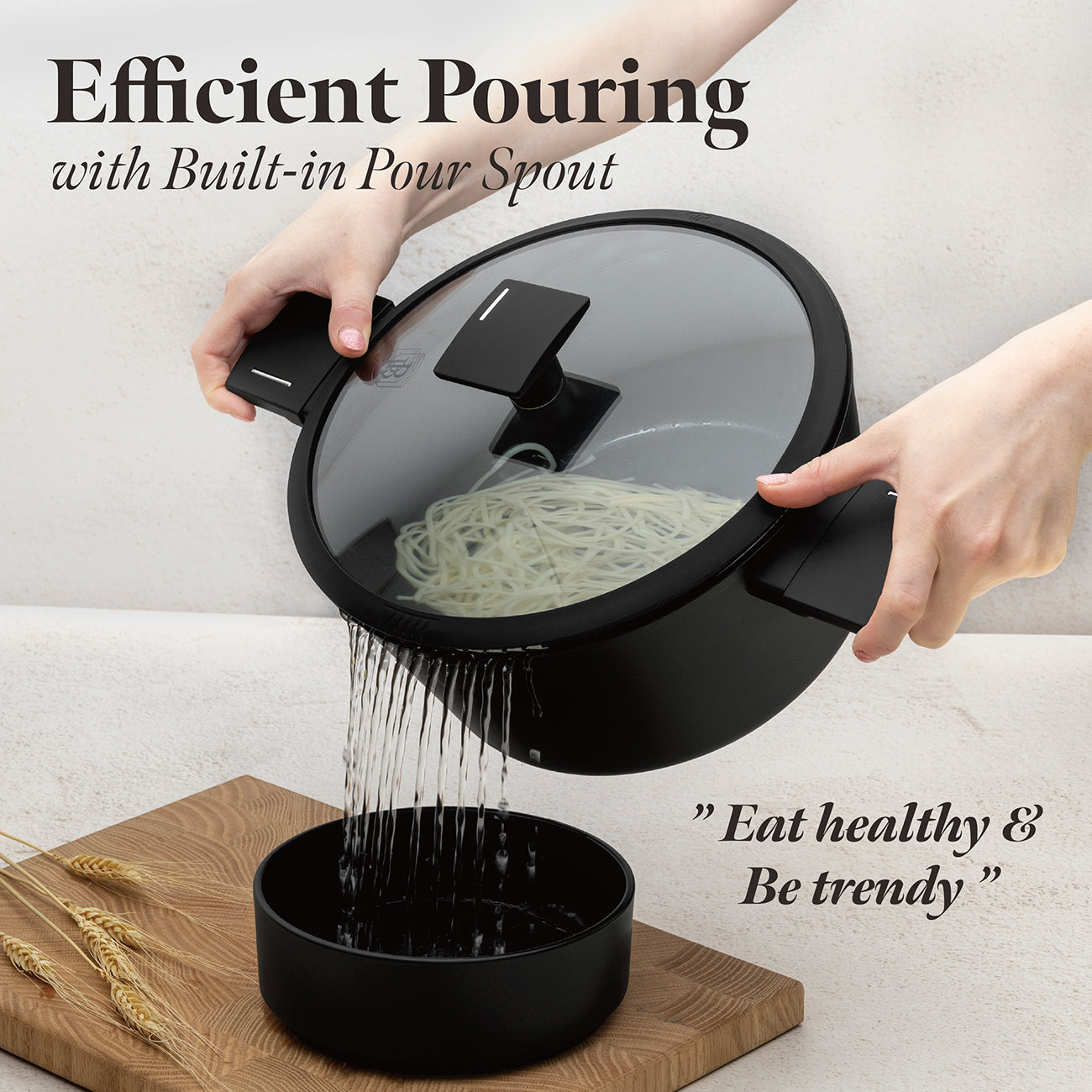 Berlinger Haus 10-Piece Non-Stick Titan Pro Coating Cookware Set - Matt Black