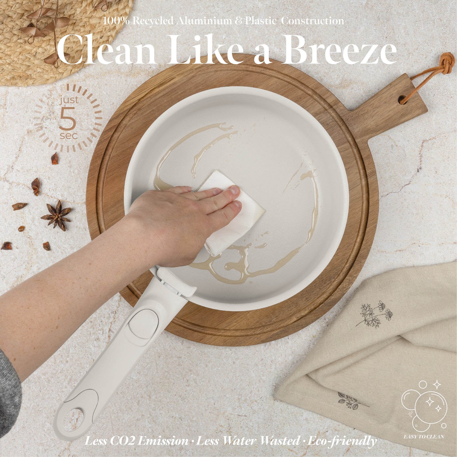 Berlinger Haus 13-Piece Titan Pro Non Stick Coating Oven Safe Cookware Set - Sahara