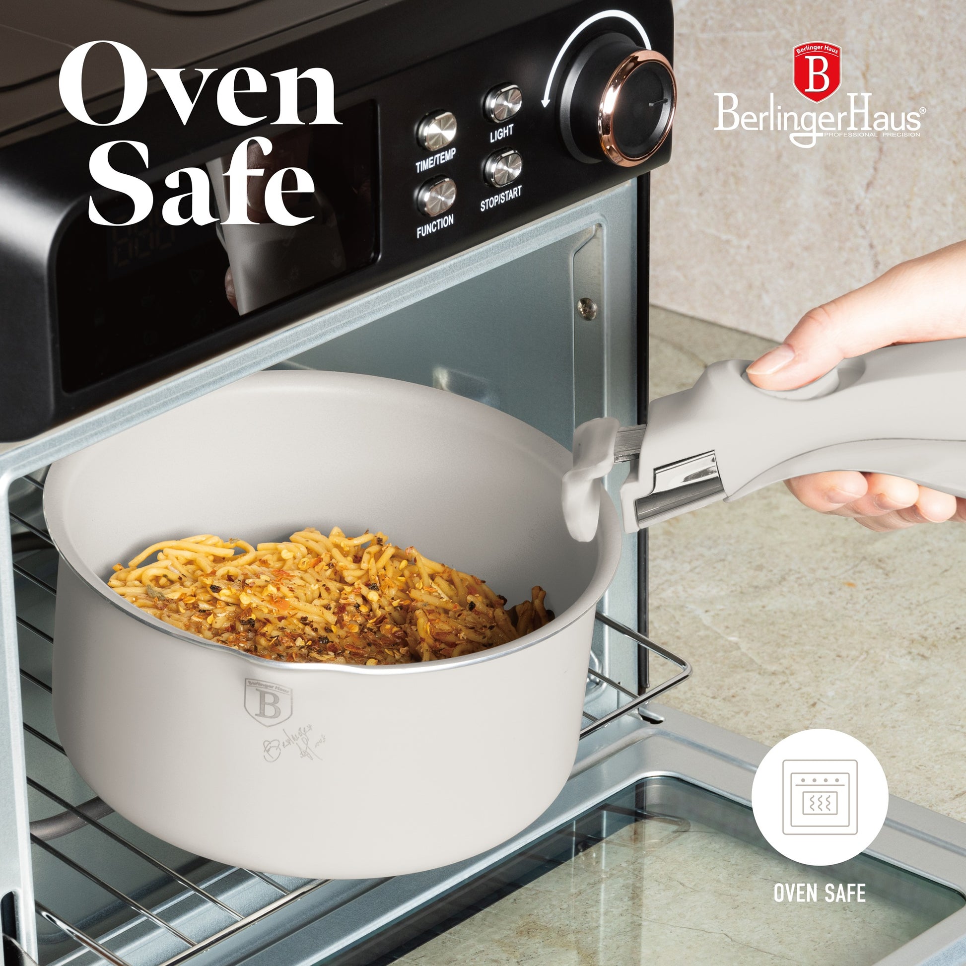 Berlinger Haus 13-Piece Titan Pro Non Stick Coating Oven Safe Cookware Set - Sahara