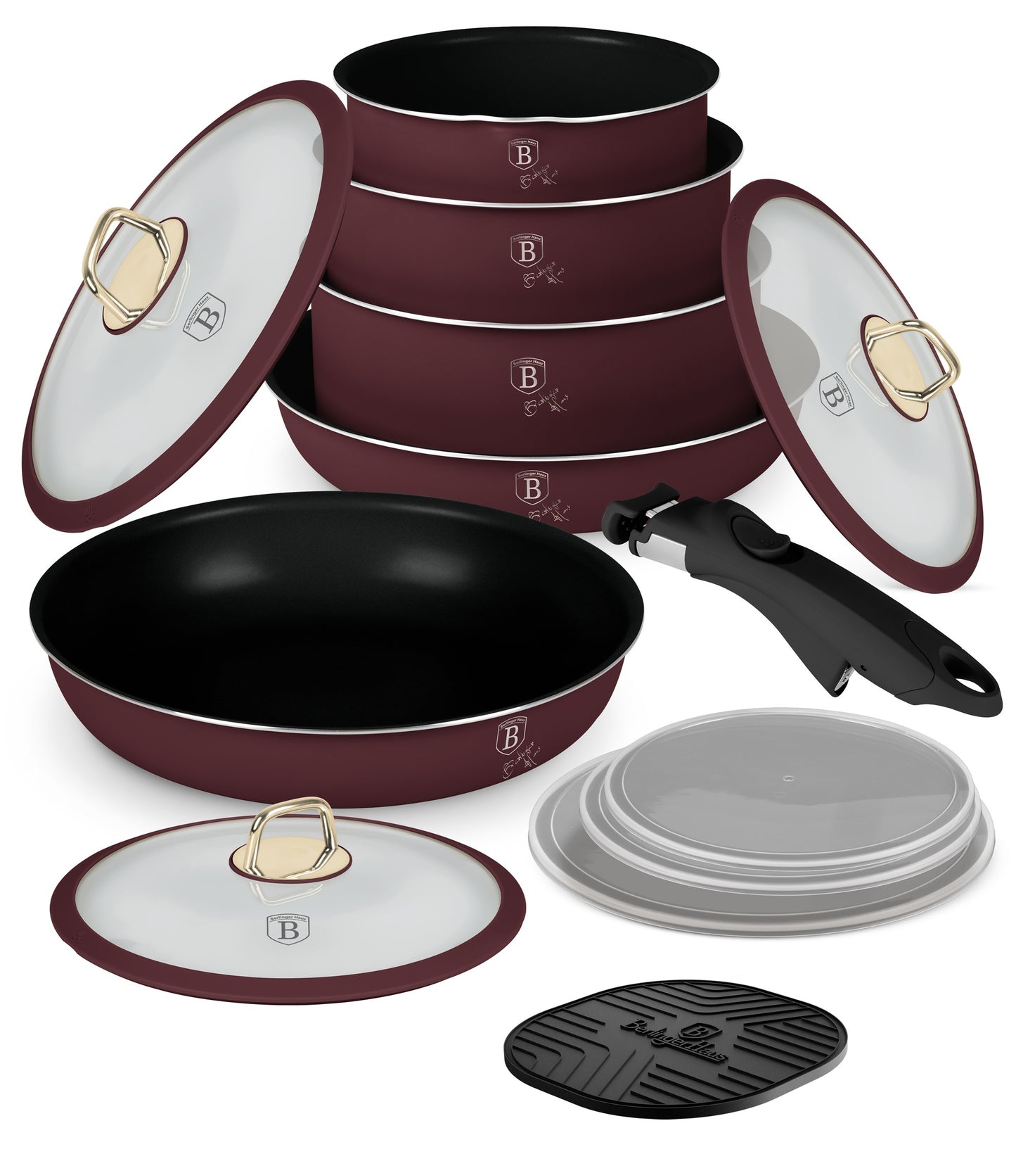 Berlinger Haus 13-Piece Titan Pro Non Stick Coating Oven Safe Cookware Set - Leonardo