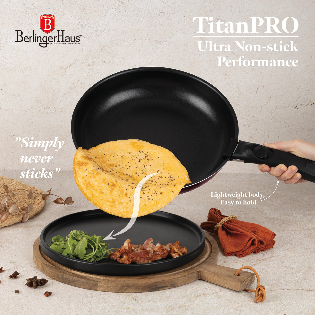 Berlinger Haus 13-Piece Titan Pro Non Stick Coating Oven Safe Cookware Set - Leonardo