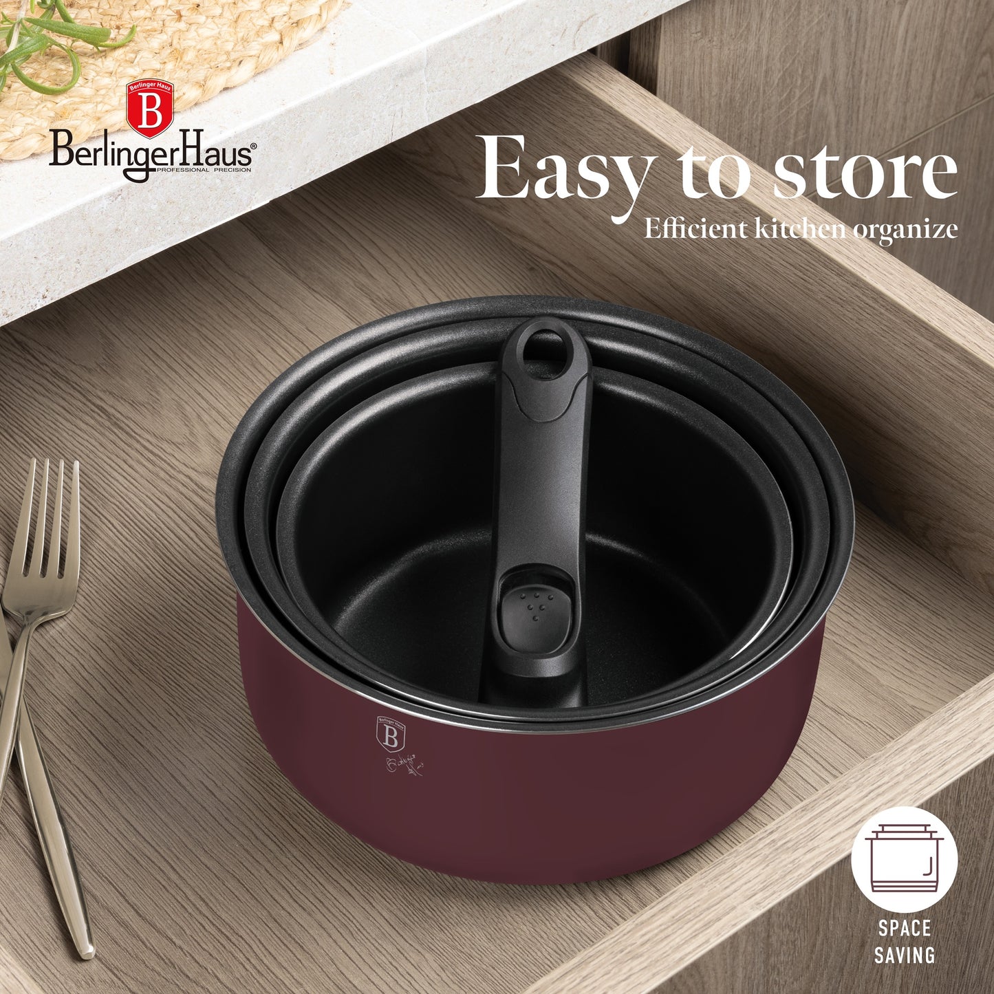 Berlinger Haus 13-Piece Titan Pro Non Stick Coating Oven Safe Cookware Set - Leonardo