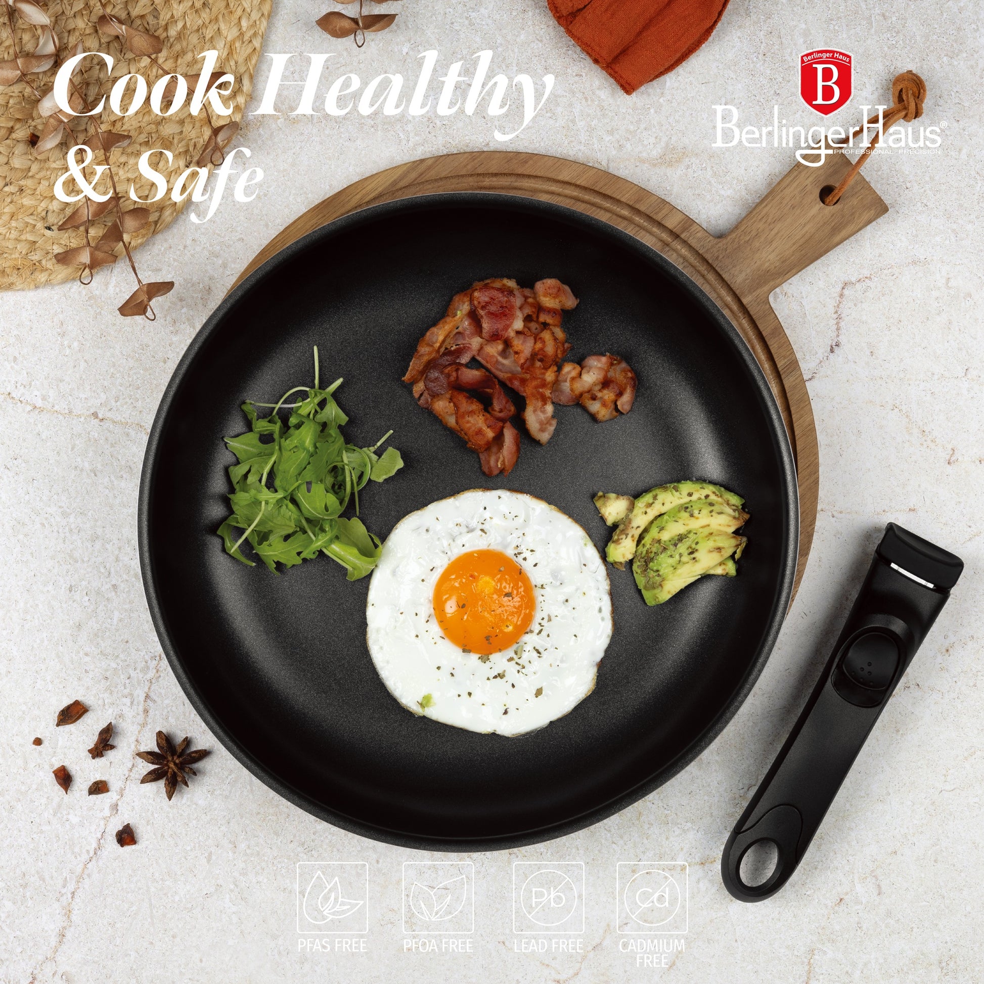 Berlinger Haus 13-Piece Titan Pro Non Stick Coating Oven Safe Cookware Set - Anthracite