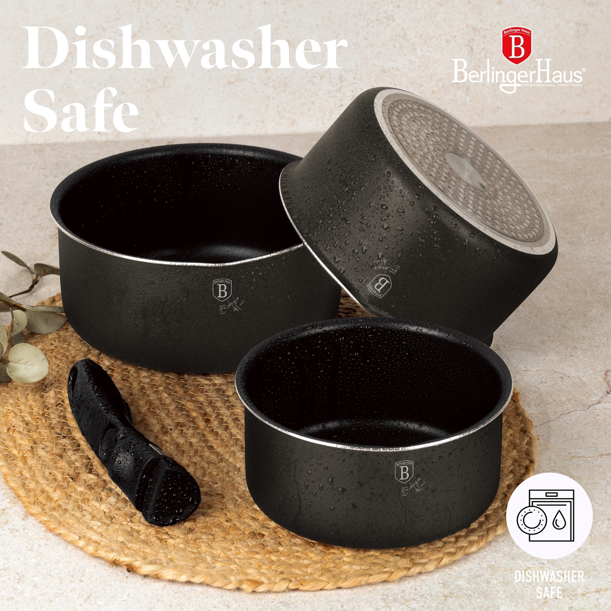 Berlinger Haus 13-Piece Titan Pro Non Stick Coating Oven Safe Cookware Set - Anthracite