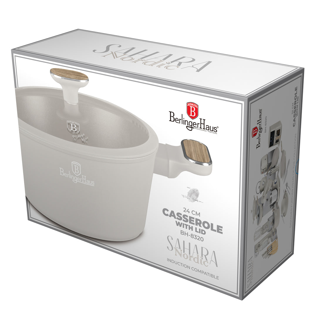 Berlinger Haus 24cm Titan Pro Non-Stick Coating Casserole - Sahara Nordic