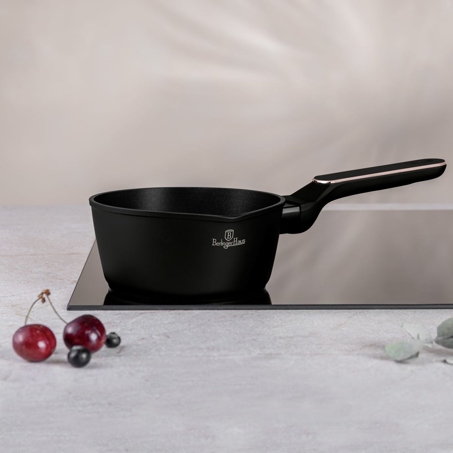 Berlinger Haus 16cm Titan Pro Non-Stick Coating Sauce pan - Black Rose
