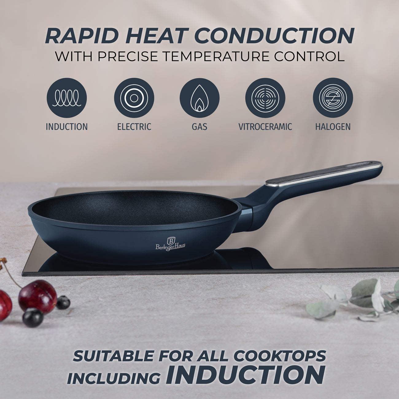 Berlinger Haus 20cm Titan Pro Non-Stick Coating Fry Pan - Deep Sea