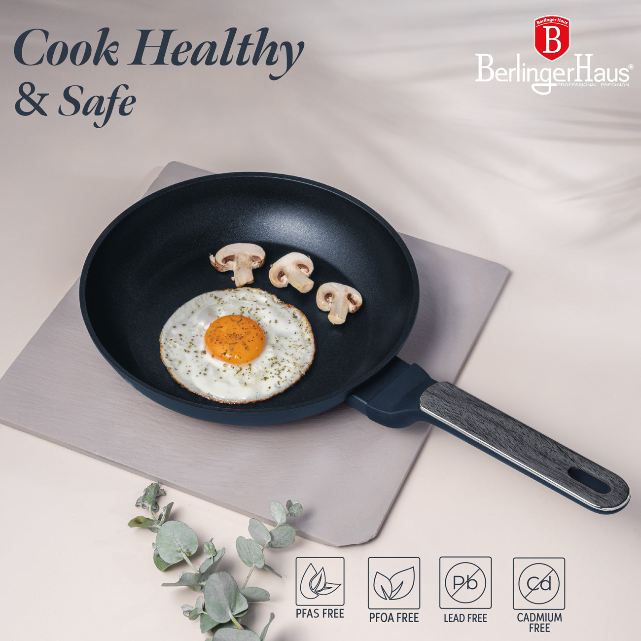 Berlinger Haus 24cm Titan Pro Non-Stick Coating FryPan - Deep Sea